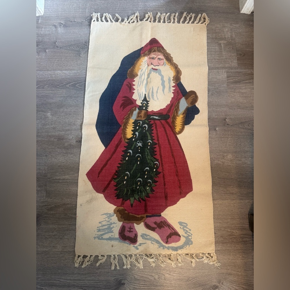 Festive Santa Claus Holiday Rug